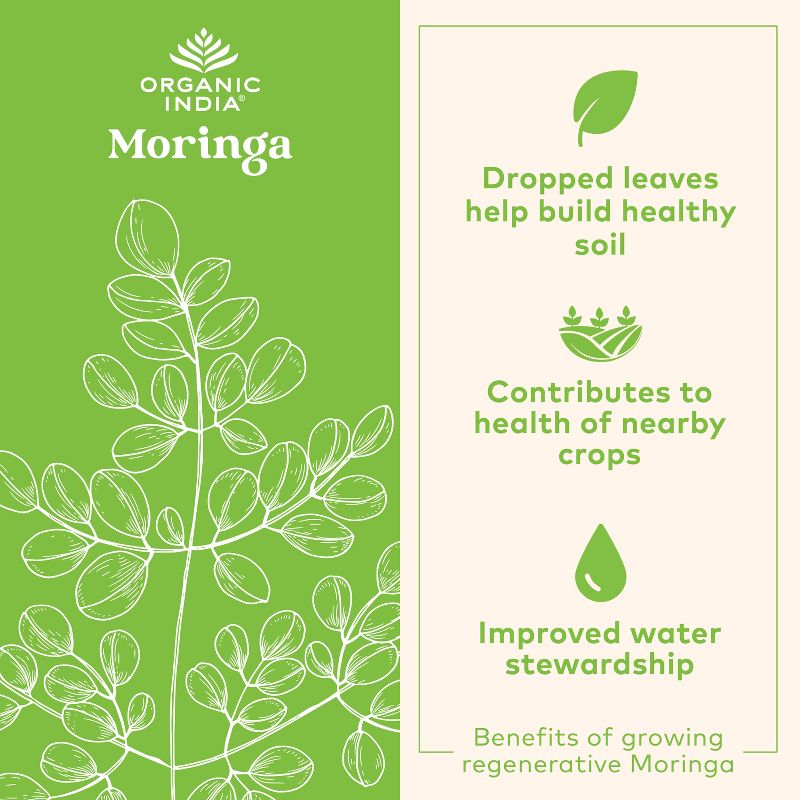 ORGANIC INDIA Moringa Herbal Supplement Powder, 3 of 8
