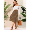 INSPIRE CHIC Women's Print Floral Peasant Elastic Waist A-Line Midi Skirts - 2 of 4
