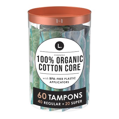 L . Organic Cotton Full Size Multipack Tampons - Regular/Super
