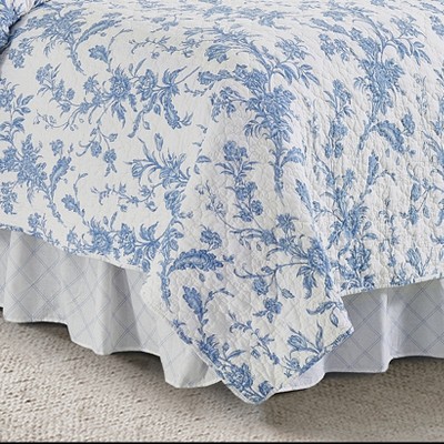 C&F Home Bleighton Blue Queen Bed Skirt