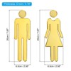 Unique Bargains Self-Adhesive Office Business Men Women Restroom Sign 2 Pairs - 2 of 4