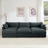 3-Seater Modular Sectional Sofa with Storage Drawers and 3 Ottomans, Chenille Sofa for Living Room, Wide Seat Sleeper Sofa for Home Theater-Koiai - 3 of 4