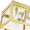 Livex Lighting Nyack 4 - Light Flush Mount in  Satin Brass - 4 of 4