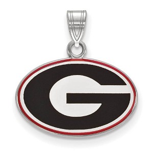 Black Bow Jewelry Sterling Silver Georgia Bulldogs NCAA Small Pendant - 1 of 3