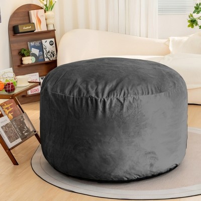 Airsurfer Bean Bag Chair 4Foot Luxurious Velvet Ultra Soft Fur with High-Rebound Memory Foam for Adults Plush Lazy Sofa.