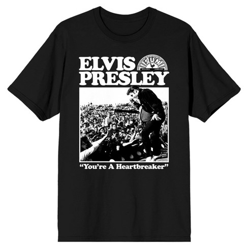 Sun Records Elvis Presley You re A Heartbreaker Crew Neck Short