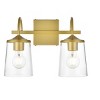 Elegant Lighting Avani 2 light Brass and Clear Bath Sconce - 2 of 4