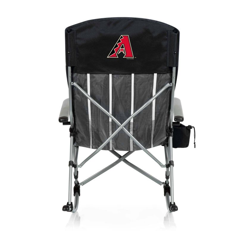 MLB Arizona Diamondbacks Outdoor Rocking Camp Chair - Black, 3 of 7