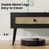 47" Wood Rectangle Coffee Table with Drawer, Shelf, and Metal Legs for Living Room - 2 of 4