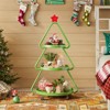 Pinmoco Christmas Tree Metal Storage Rack, Modern Sofa Side Table, Snack Rack for Party Holiday Festival, Living Room Bedroom, Green - 4 of 4
