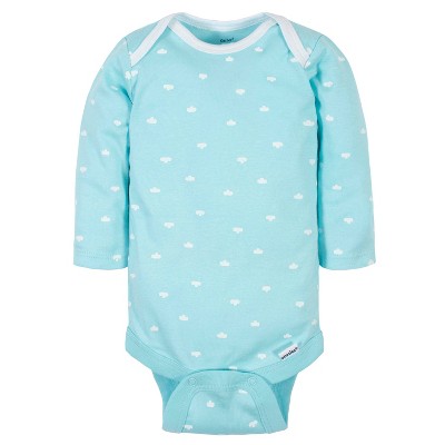 Image of Gerber Baby Boys' Long Sleeve Onesies Bodysuits - Words - Newborn - 6-Pack