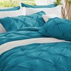 BAGOKIE 3 Pieces Floral Pinch Pleat Bed in a Bag Comforter Set for All Season - 3 of 4