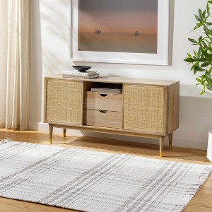 Hauteloom Inara Blue Plaid Area Rug - 1 of 4