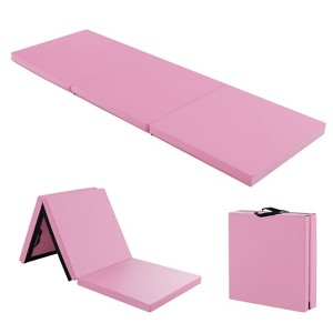 Costway Tri-Fold Folding Exercise Mat 6 ft x 2 ft Portable Gymnastics Tumbling Yoga - 1 of 4