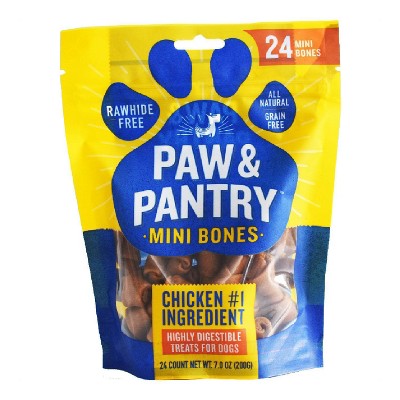 Paw & Pantry Chicken Mini-Bones Dog Treats - 24ct/7oz