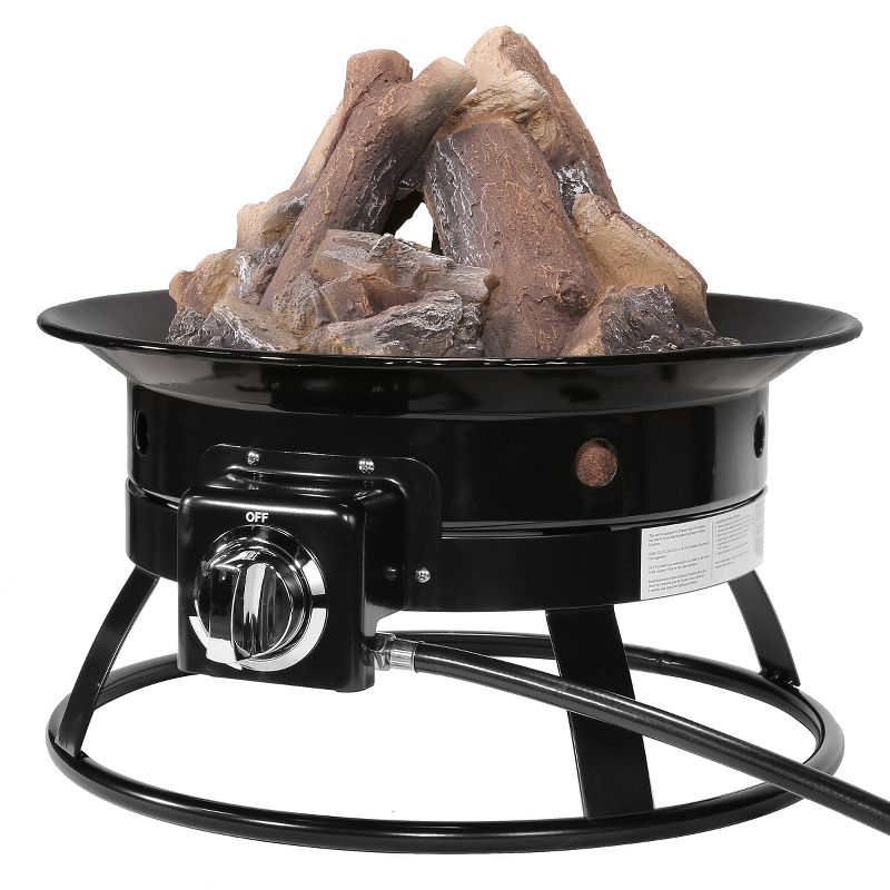Barton Living Ceramic Bonefire Style Firepit Decoration Wood 15" Fire Log Realistic Outdoor, 2 of 3