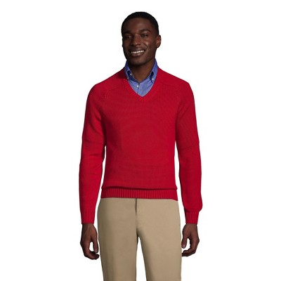 School Uniform Young Men's Cotton Modal V-neck Sweater
