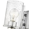 Beckett Collection 1-Light Wall Sconce - Dimmable, Damp Rated, Clear Seedy Glass Shade - 3 of 4