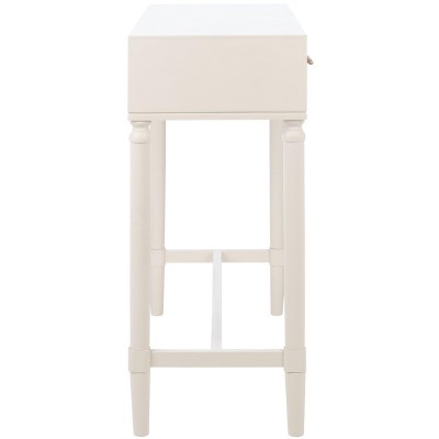 Estella White 40" Modern Console Table with 2 Drawers and Metal Accents
