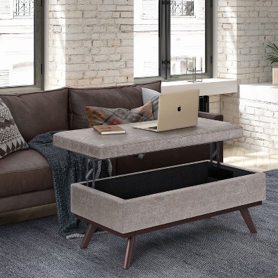 NicBex 42.1" Storage Bench Rectangle Lift Top Coffee Table Storage Ottoman for Bedroom, Living Room