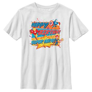 Boy's Marvel Superhero Birthday T-Shirt