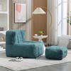 XINGHANZHENXUAN Memory Foam Bean Bag Chair with Ottoman, Super Soft Velvet Lazy Sofa for Living Room, Bedroom - 4 of 4