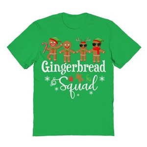 Rerun Island Men's Christmas Gingerbread Squad Short Sleeve Graphic Cotton T-Shirt - 1 of 1