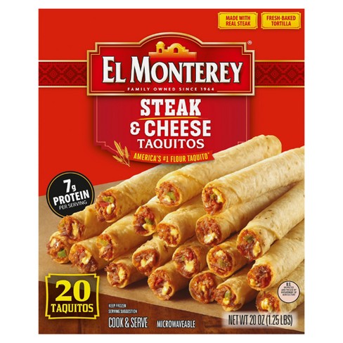 El Monterey Frozen Steak and Cheese Taquitos - 20oz/20ct - image 1 of 4