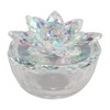 Sagebrook Home Decorative Rainbow Lotus Top Glass Trinket Dish for Jewelry and Keepsake Storage - 4 of 4