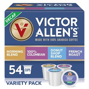 Victor Allen's Coffee Decaf Variety Pack Light-Med Roast Coffee Pods, 54 Ct - 1 of 4