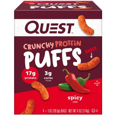 Quest Nutrition Crunchy Protein Puffs - Spicy - 4pk : Target