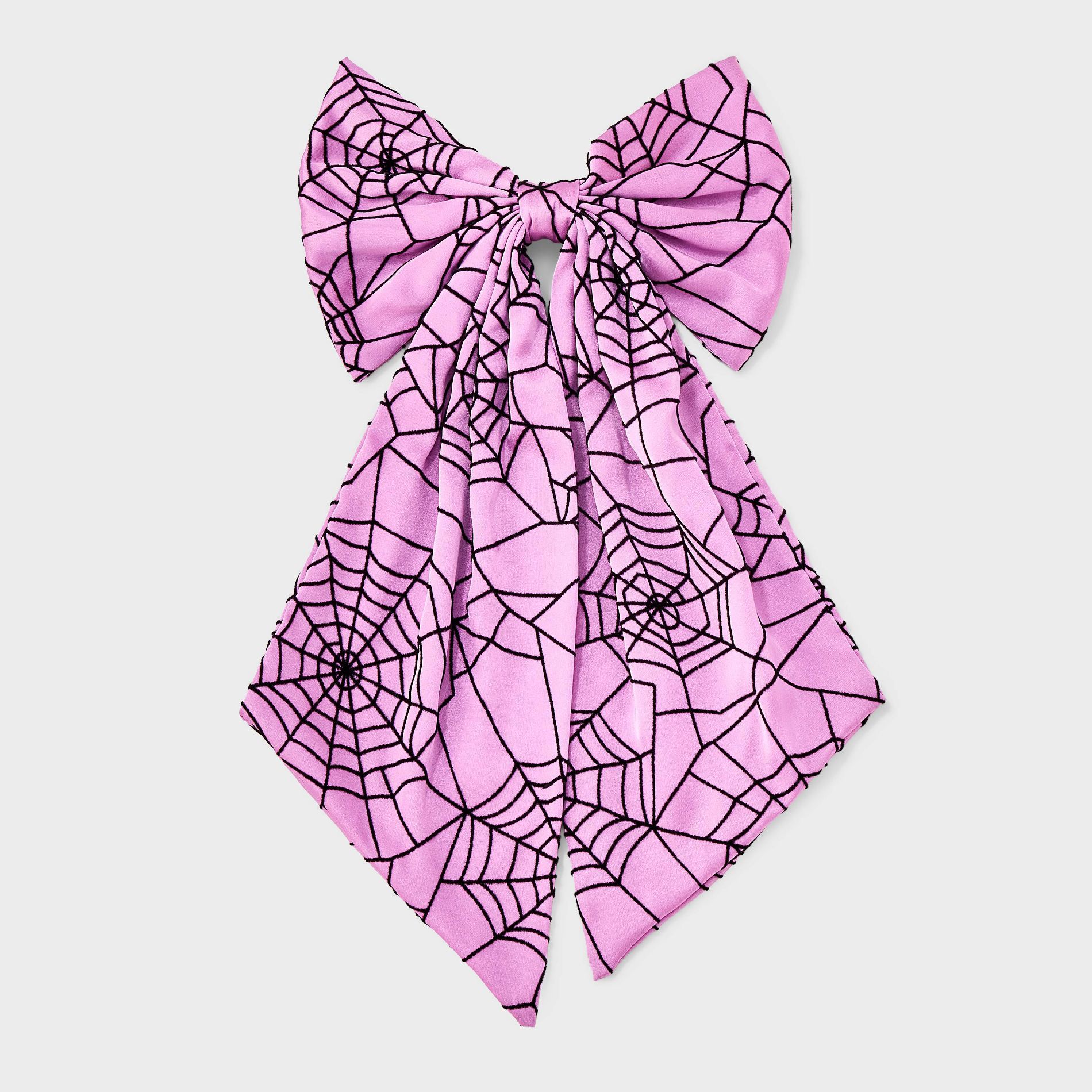 Halloween Spider Web Hair Bow - Purple