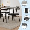 5-Piece Dining Table Set for 4 - 43" Rectangular Kitchen Table with 4 Upholstered Chairs, Space-Saving Furniture for Apartments & Small Spaces - 3 of 4
