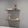 Vynxaria Rustic Decorative Wall Shelf Set of 2 - Farmhouse Floating Design for Small Spaces - 2 of 4