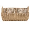 Simplify Paper Rope Vertical Weave Shelf Storage Basket Large Kennedy International: Rectangle Decorative Brown Basket - 3 of 4