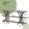 Kumasinova 70.8"Console Table with 3-Tier Storage Shelves,Wooden Sofa Table for Living Room,Hallway,Entryway,Brown - 3 of 4