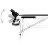 vidaXL 2-Zone Foldable Massage Table Aluminum Black and White - 4 of 4