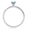 Pompeii3 1/2Ct Blue Diamond Engagement Ring in White Gold - 3 of 4