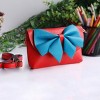 Slickblue Women’s Faux Leather Handbag, Oval Handle, Crossbody Clutch, Colorblock Look, 5 Colors, 7.8" - 2 of 4