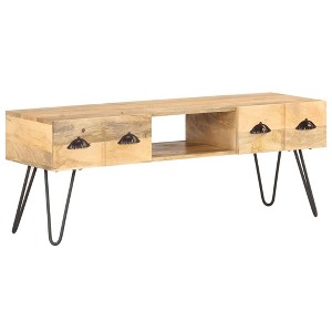 vidaXL TV Stand 47.2"x13.8"x17.7" Solid Wood Mango - 1 of 4