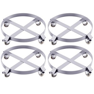 Steel Drum Dolly, 1000lbs Load Capacity, Barrel Dolly Cart Drum Caddy for 55 Gallon Drum, Hand Truck Dollies with Steel Frame 4 Swivel Casters Wheel - 1 of 4