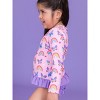 RuffleButts Girls UPF50+ Long Sleeve Rash Guard Bikini - 4 of 4