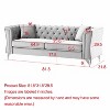 NicBex Velvet Sofa,2-Seater/3-Seater Tufted Couch with Metal Foot and Nailhead for Living Room,Bedroom,Apartment,Black - 3 of 4