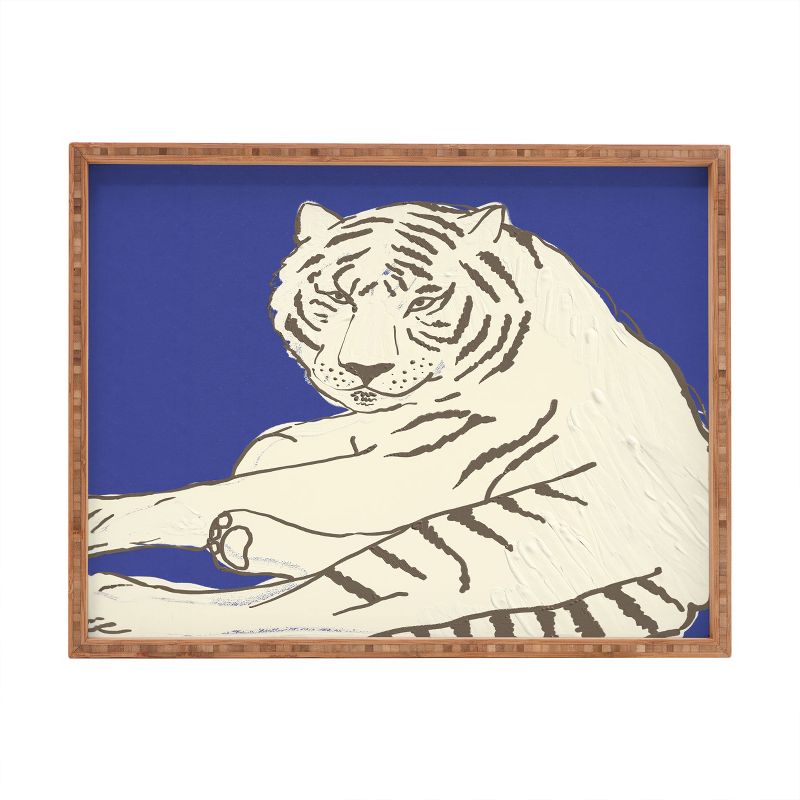Emanuela Carratoni Painted Tiger Rectangular Tray -Deny Designs, 1 of 3