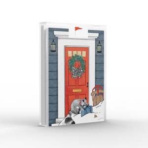 Holiday/Christmas Raccoon's Gift Greeting Card Pack (8 ct.) by Ramus & Co - 1 of 4