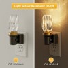 YANSUN 1W Plug-in Light-Controlled Night Light, Hexagonal Crystal Shade, Upward Lighting, Black Base, Copper Finish, 3000K Warm Light - 2 of 4