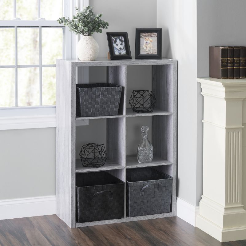Home Basics 6 Open Cube Organizing Wood Storage Shelf, 2 of 3