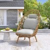 Christopher Knight Home Casey Outdoor Rattan and Metal High-back Lounge Swivel Chair with Cushion - 2 of 4
