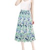 Women's Chiffon Pleated Midi Skirt - A-Line Skirt with Elastic Waist for Elegant Style Blue Bird - 2 of 4