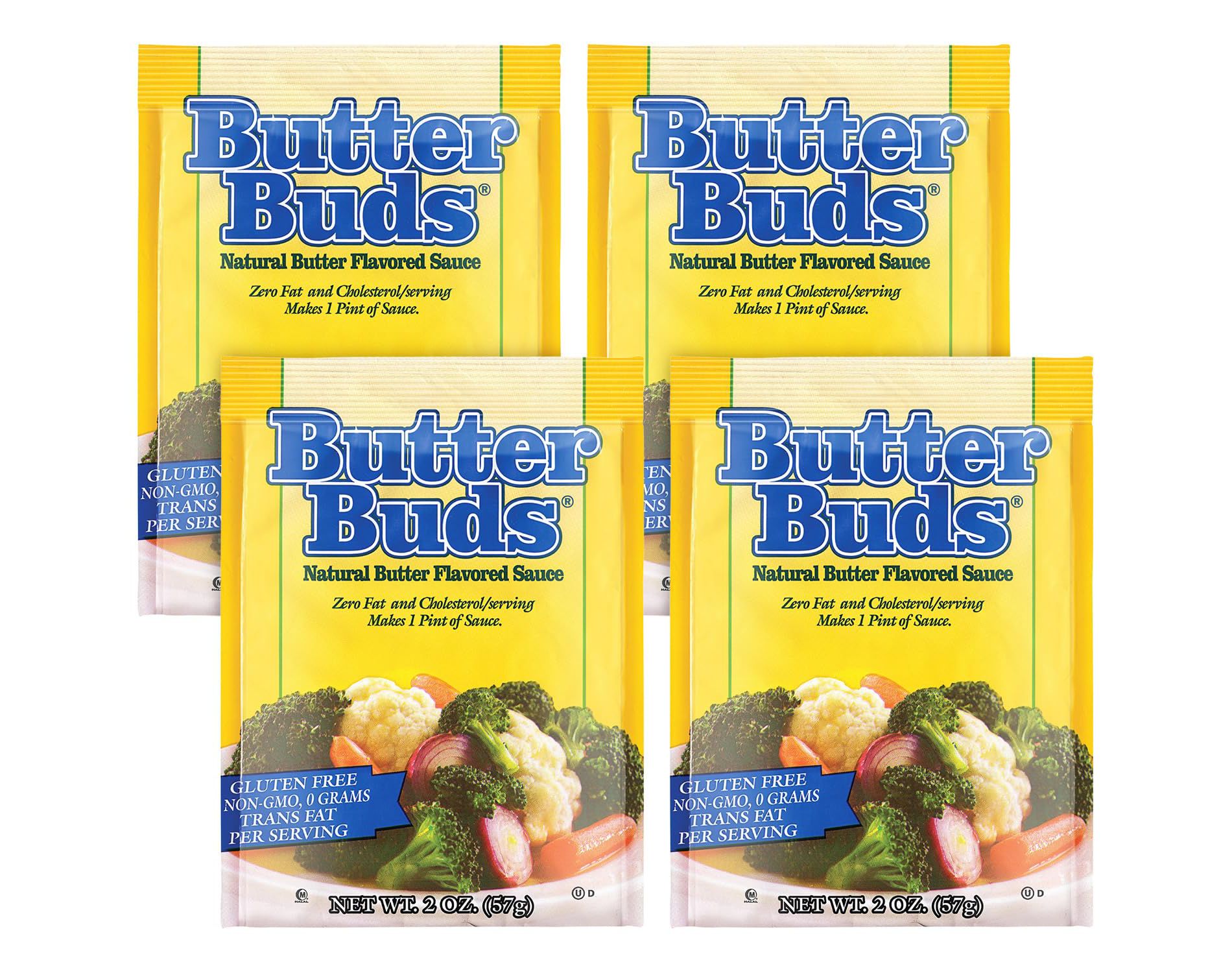 Butter Buds Sauce Mix, 2 Oz (4-Pack) – Non-GMO, Gluten-Free Natural Butter Flavored Sauce Made with Buttermilk, 0 Fat, 0 Cholesterol